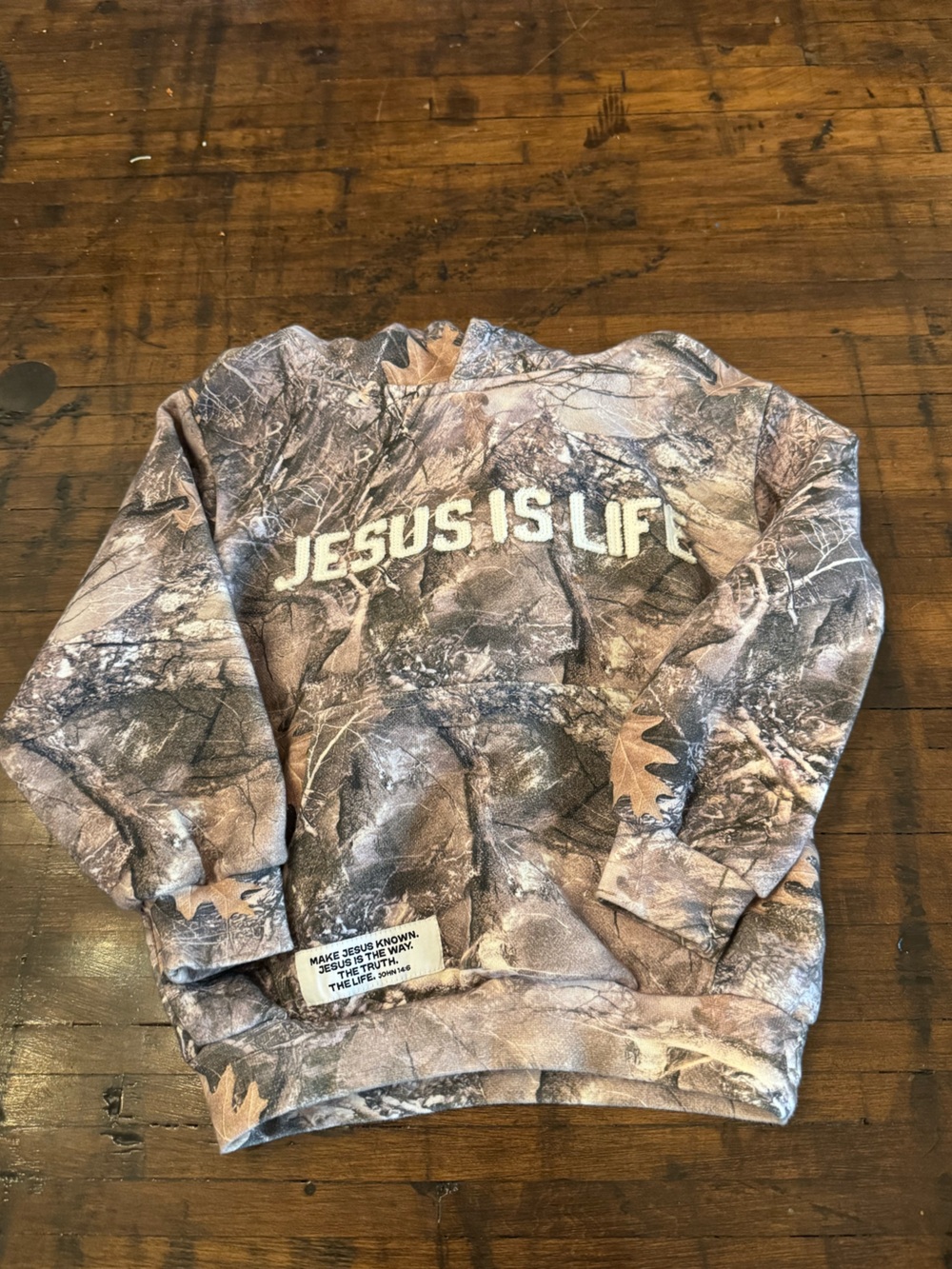 Jesus Is Life Camo Hoodie - Kids